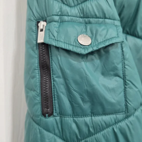 Tommy Hilfiger Green Hooded Puffer Jacket Sz Large - Picture 8 of 16